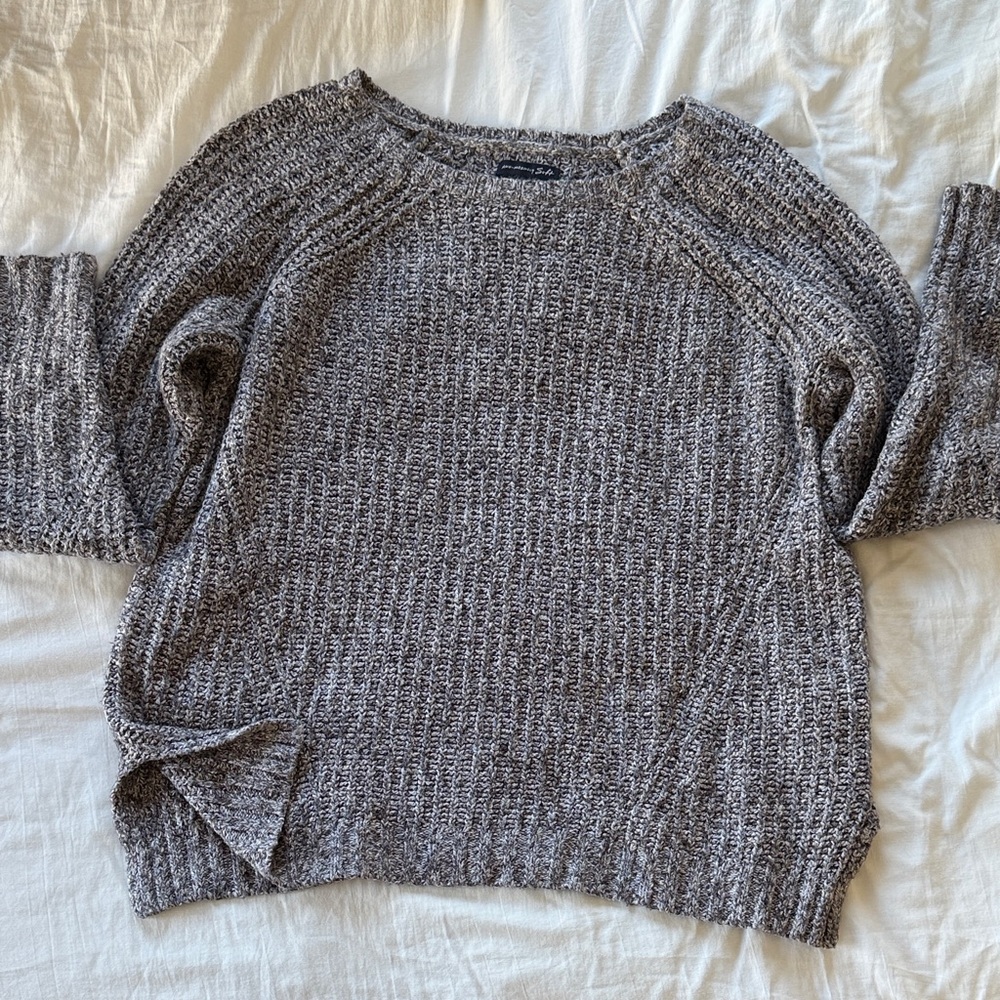American Eagle Outfitters Gray Knit Women's Sweater
